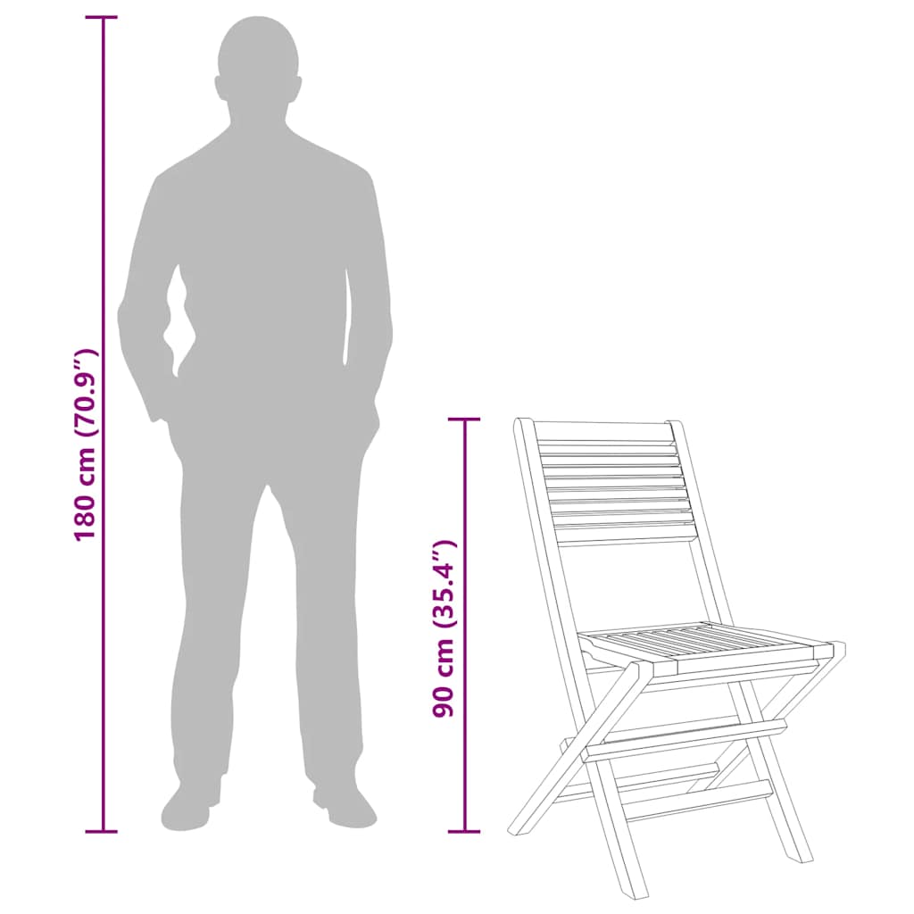 Folding Garden Chair | Set of 6 | Teak