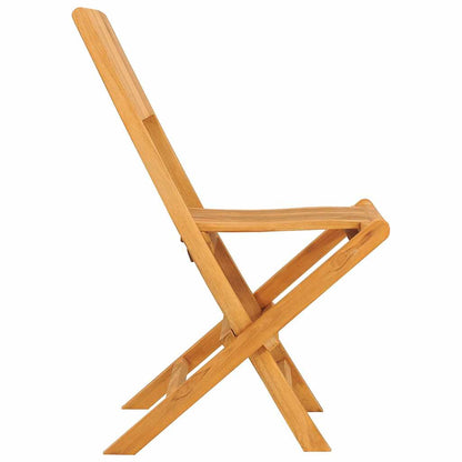 Folding Garden Chair | Set of 8 | Natural Teak | Solid Teak Wood
