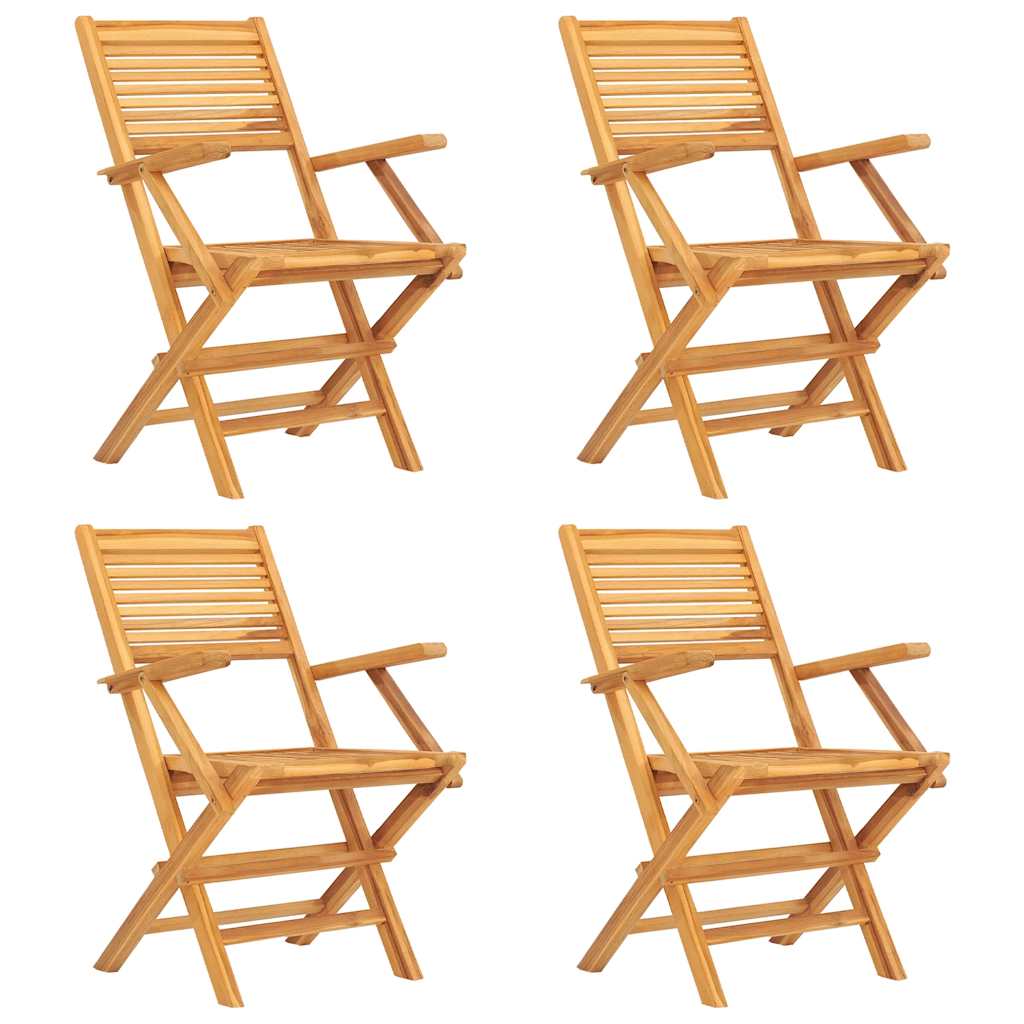 Folding Chairs 4 pcs 55x62x90 cm Solid Wood Teak
