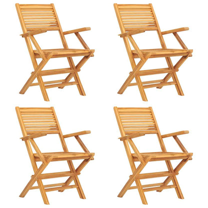 Folding Chairs 4 pcs 55x62x90 cm Solid Wood Teak
