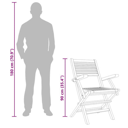 Folding Chairs 4 pcs 55x62x90 cm Solid Wood Teak