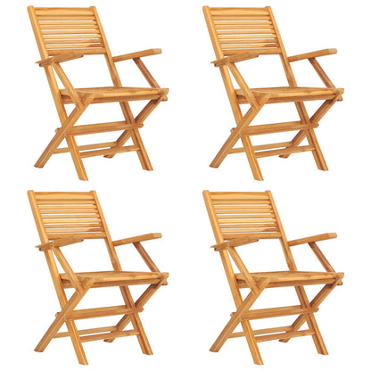 Folding Chairs 4 pcs 55x62x90 cm Solid Wood Teak