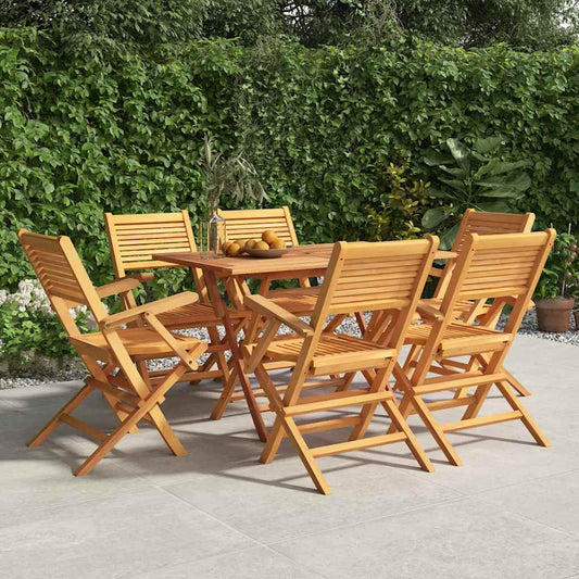 Folding Garden Chair |  Set of 6 | Teak Wood | Solid teak wood | Medium