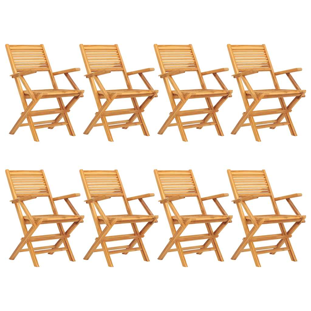 Folding Chairs 8 pcs 55x62x90 cm Solid Wood Teak
