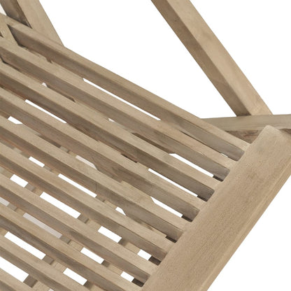 Folding Garden Chair | Set of 4 | Grey | Solid teak wood | Standard