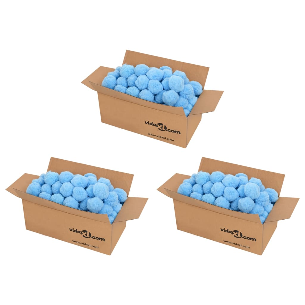 Anti Bacteria Pool Filter Balls Blue 2100 g Polyethylene