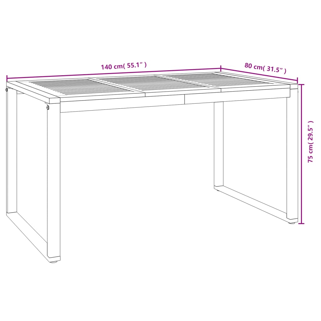 Garden Dining Set | Natural Wood and Black