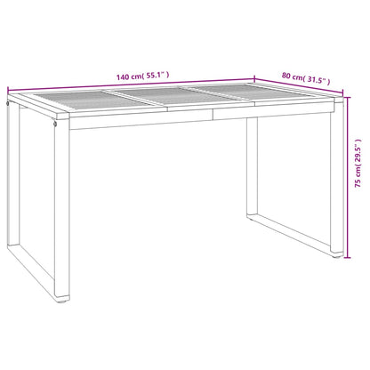 Garden Dining Set | Natural Wood and Black