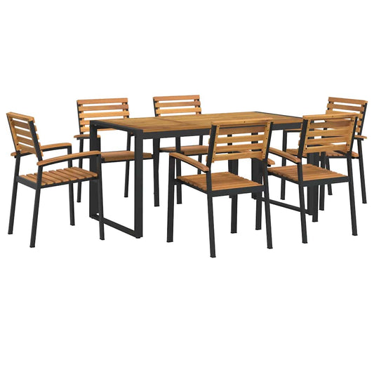 Garden Dining Set | Natural wood | Acacia wood | Large | Seats Many