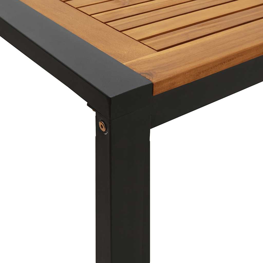 5 Piece Garden Dining Set Solid Wood Acacia and Metal
