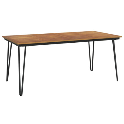 Garden Dining Set | Natural Wood and Black