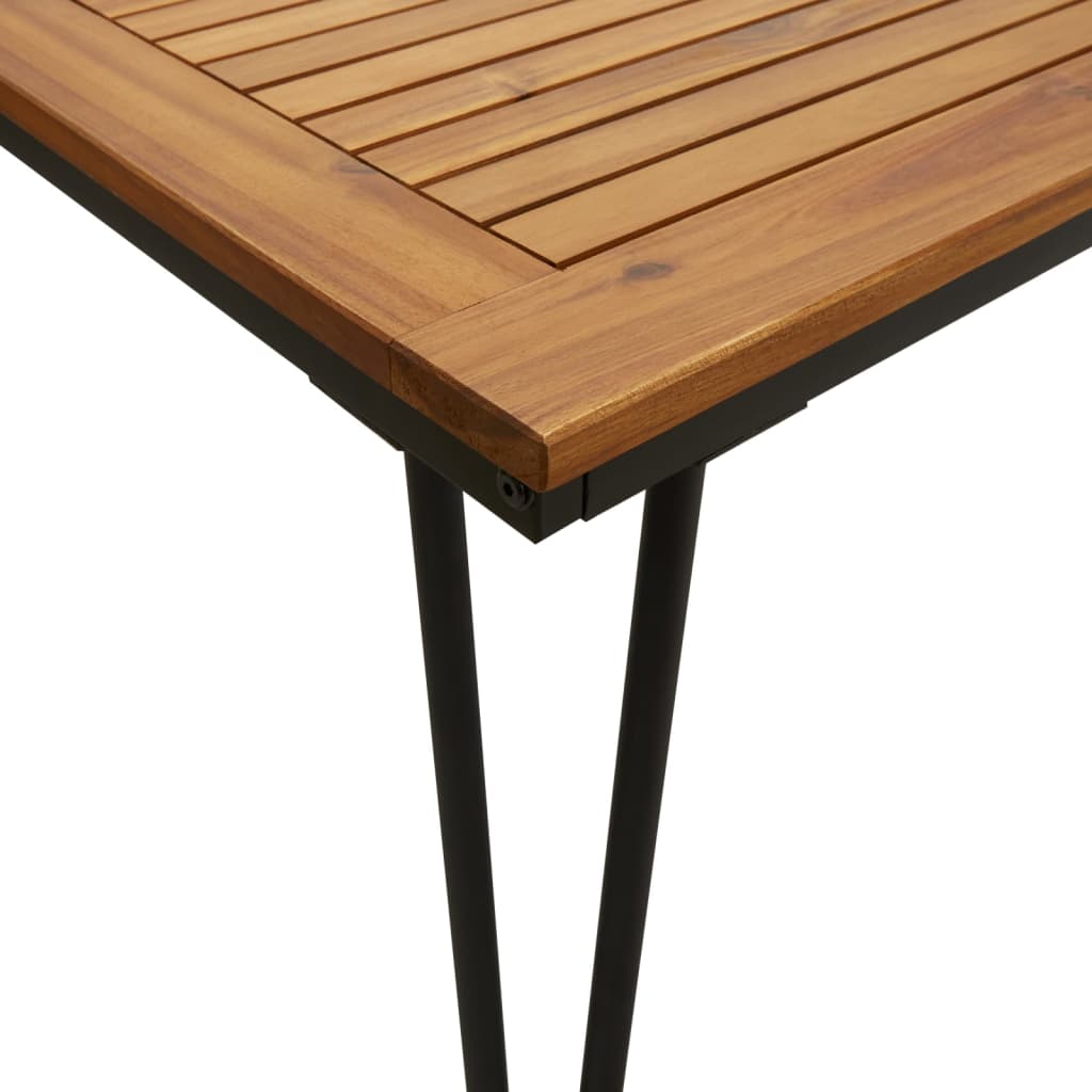 Garden Dining Set | Natural Wood and Black