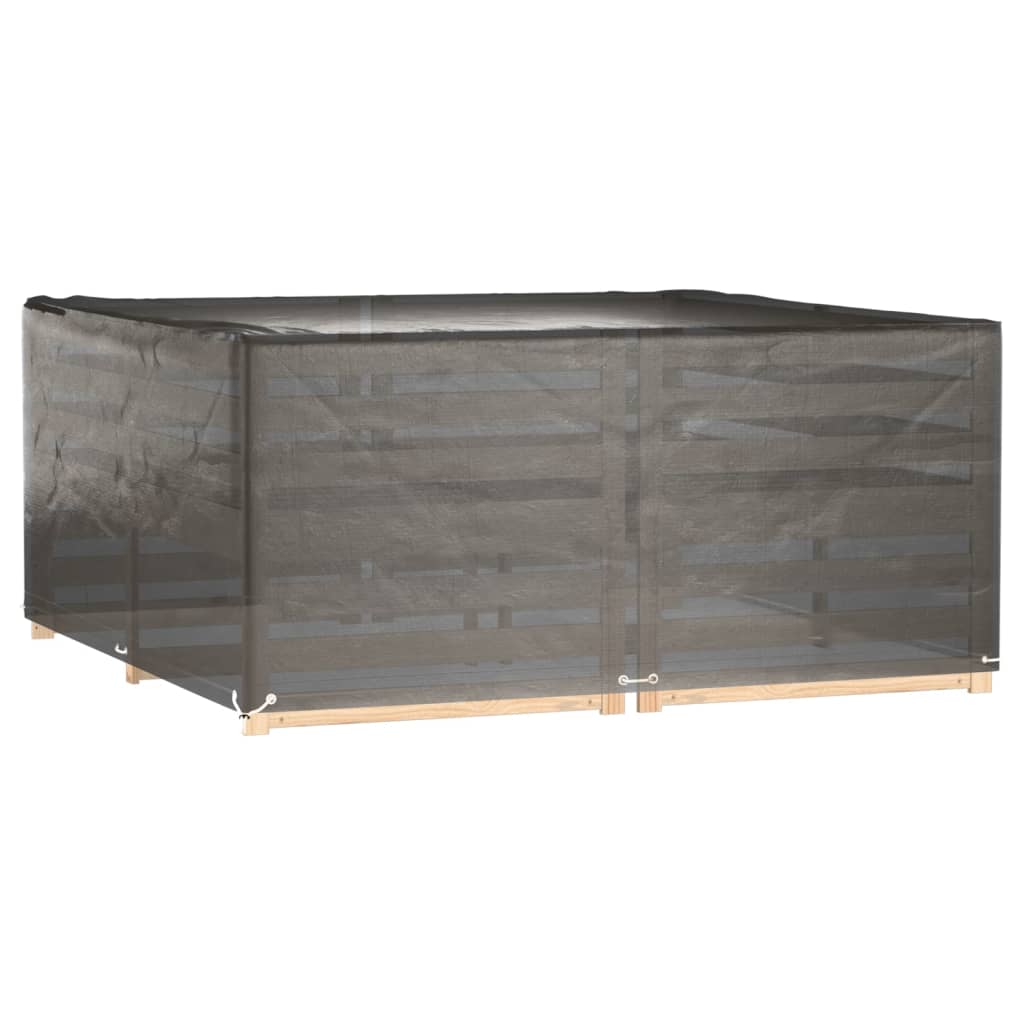 Garden Furniture Covers 2 pcs 16 Eyelets 205x205x90 cm Square