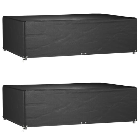 Garden Furniture Covers 2 pcs 12 Eyelets 227x152x65 cm Rectangular