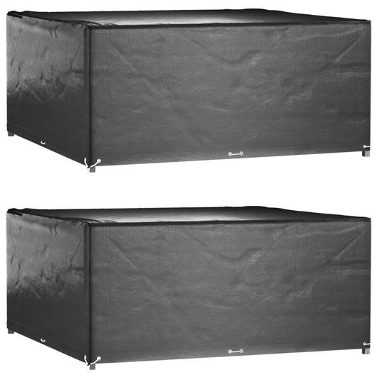 Garden Furniture Covers 2 pcs 16 Eyelets 250x250x90 cm Square