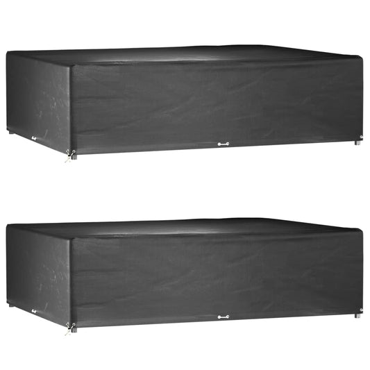 Garden Furniture Covers 2 pcs 16 Eyelets 300x200x75 cm