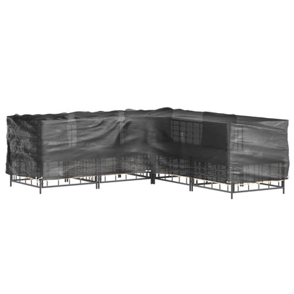 L-Shaped Garden Furniture Covers 2 pcs 16 Eyelets 250x250x70 cm