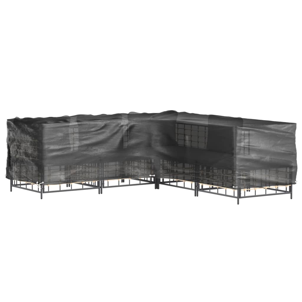 L-Shaped Garden Furniture Covers 2 pcs 16 Eyelets 285x285x70 cm