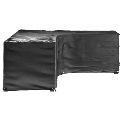L-Shaped Garden Furniture Covers 2 pcs 16 Eyelets 260x210x80 cm