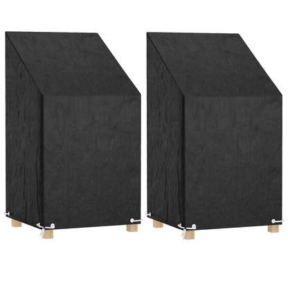 Garden Chair Covers 2 pcs 8 Eyelets 65x65x80/120 cm Polyethylene