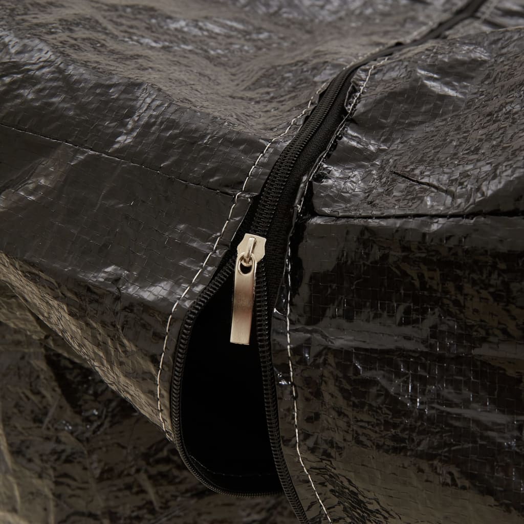 Garden Cushion Storage Bags 2 pcs Black 150x75x75 cm Polyethylene