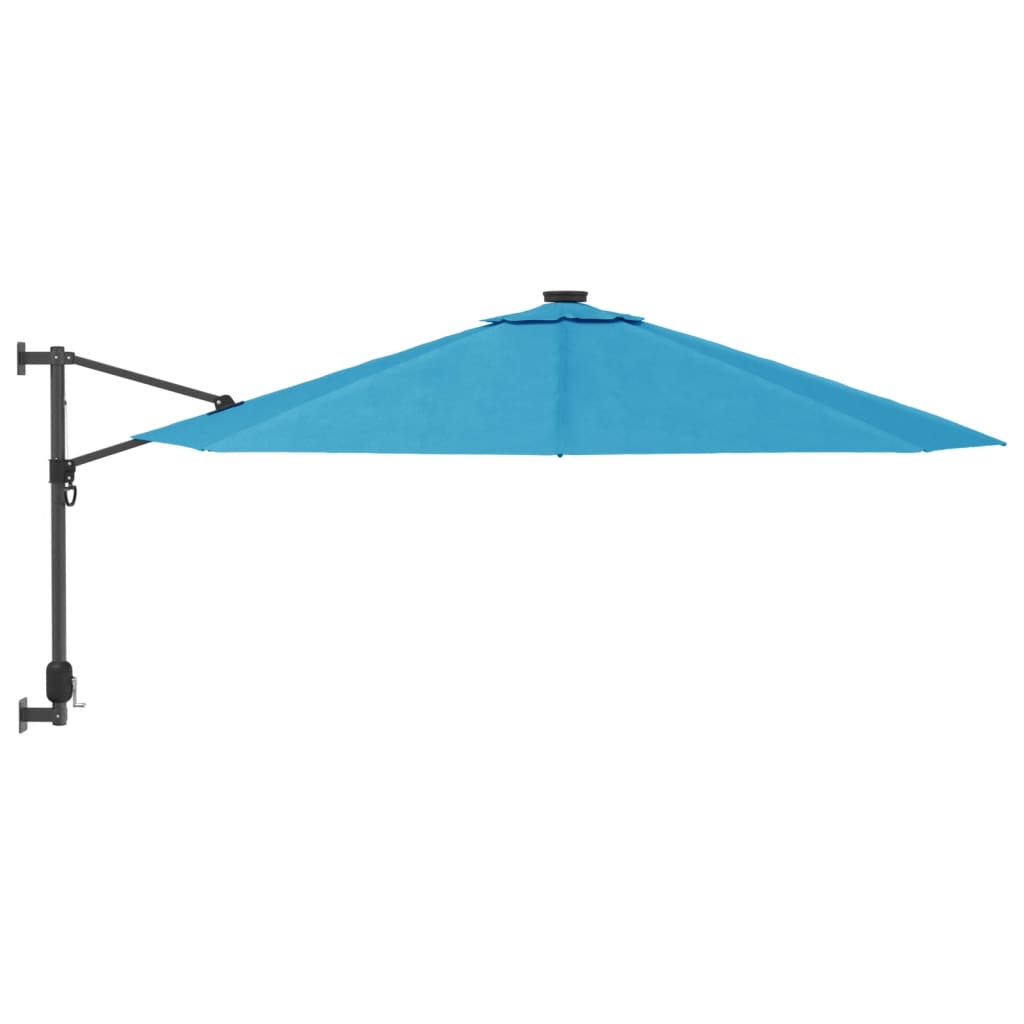 Garden Parasol | Sea blue | Polyester, Powder-Coated Aluminium | Large