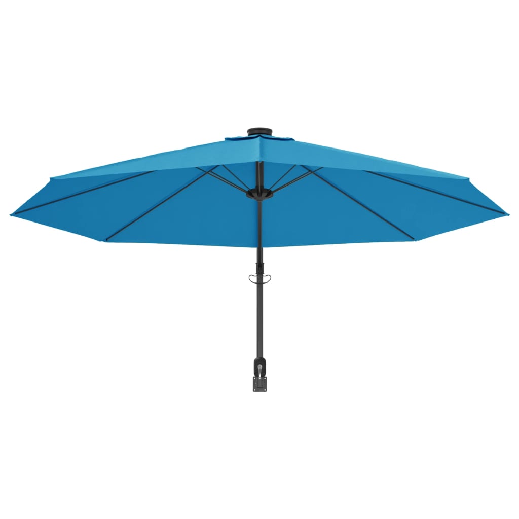 Garden Parasol | Sea blue | Polyester, Powder-Coated Aluminium | Large