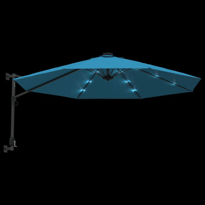 Garden Parasol | Sea blue | Polyester, Powder-Coated Aluminium | Large