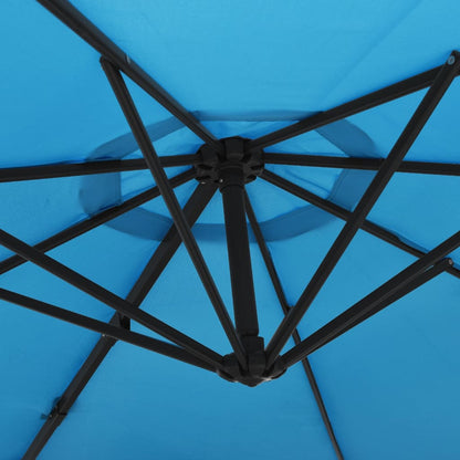 Garden Parasol | Sea blue | Polyester, Powder-Coated Aluminium | Large
