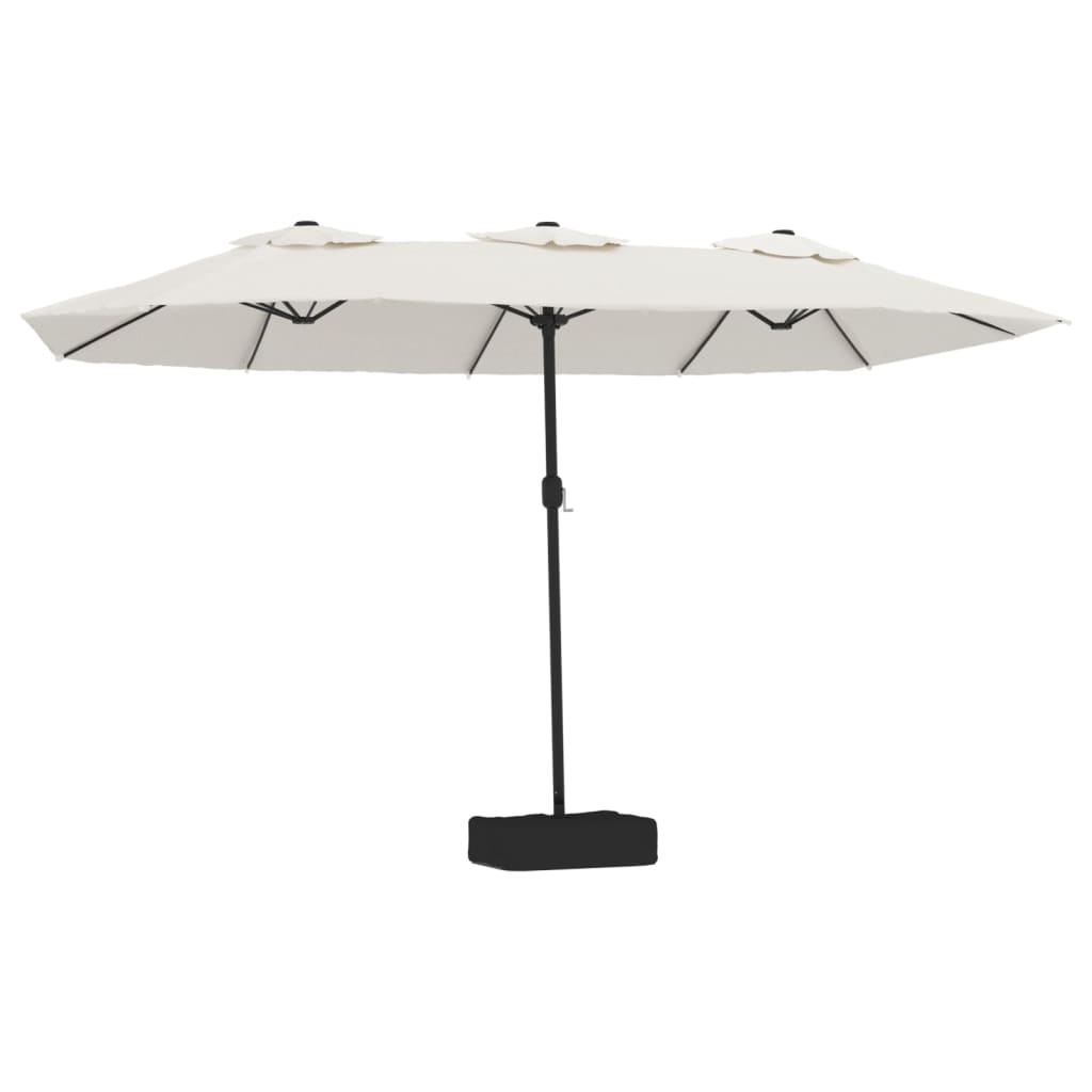 Garden Parasol | Sand white, Dark grey | Polyester, Powder-Coated Iron