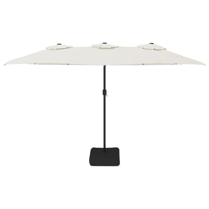 Garden Parasol | Sand white, Dark grey | Polyester, Powder-Coated Iron