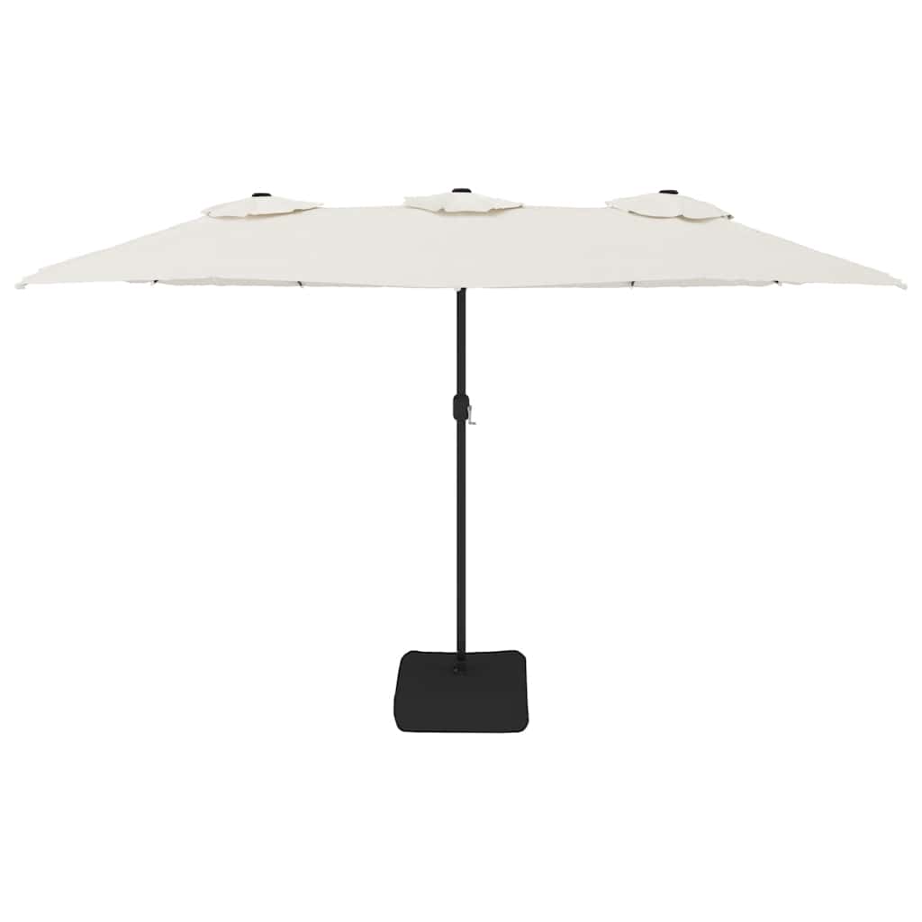 Double-Head Parasol Sand White 449x265 cm