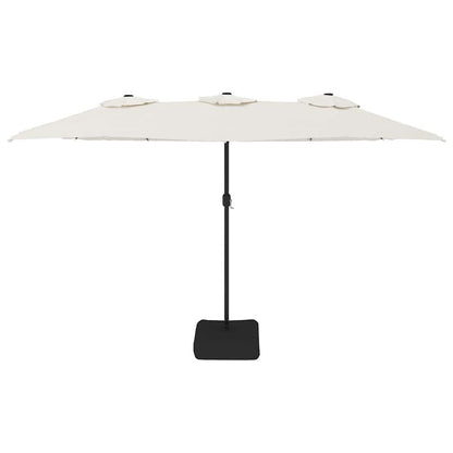 Double-Head Parasol Sand White 449x265 cm