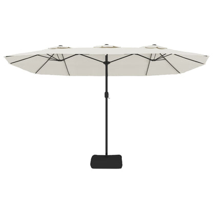 Garden Parasol | Sand white, Dark grey | Polyester, Powder-Coated Iron