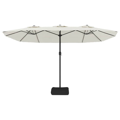 Double-Head Parasol Sand White 449x265 cm