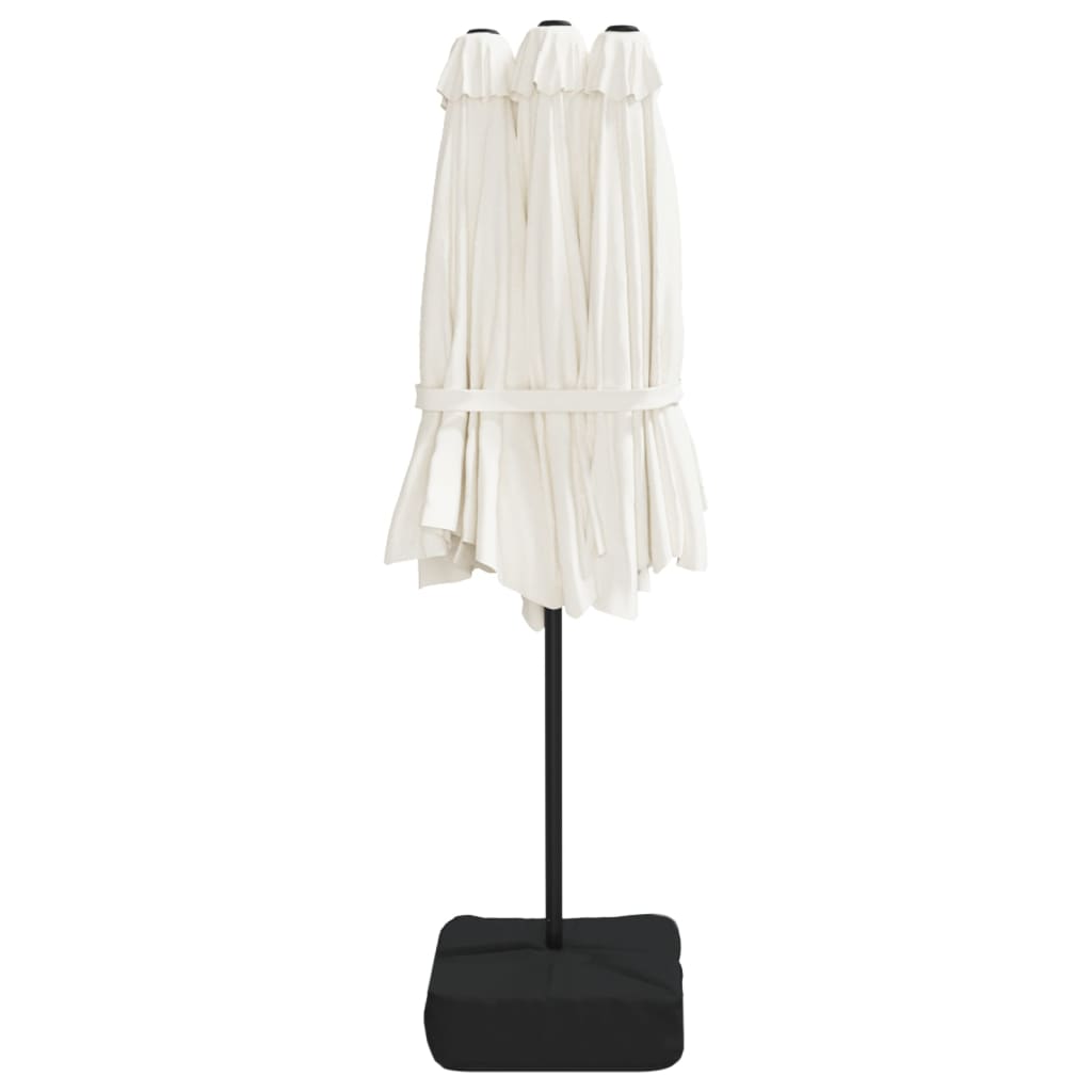 Garden Parasol | Sand white, Dark grey | Polyester, Powder-Coated Iron