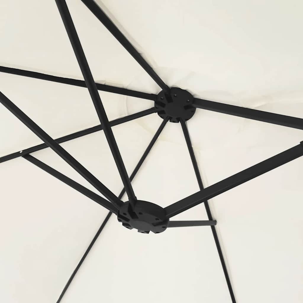 Double-Head Parasol Sand White 449x265 cm