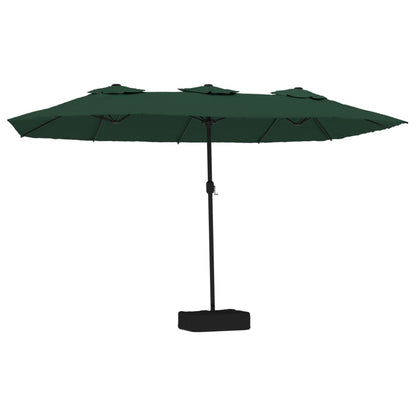 Garden Parasol | Green, Dark Grey | Polyester, Powder-Coated Iron | Large
