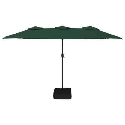 Garden Parasol | Green, Dark Grey | Polyester, Powder-Coated Iron | Large