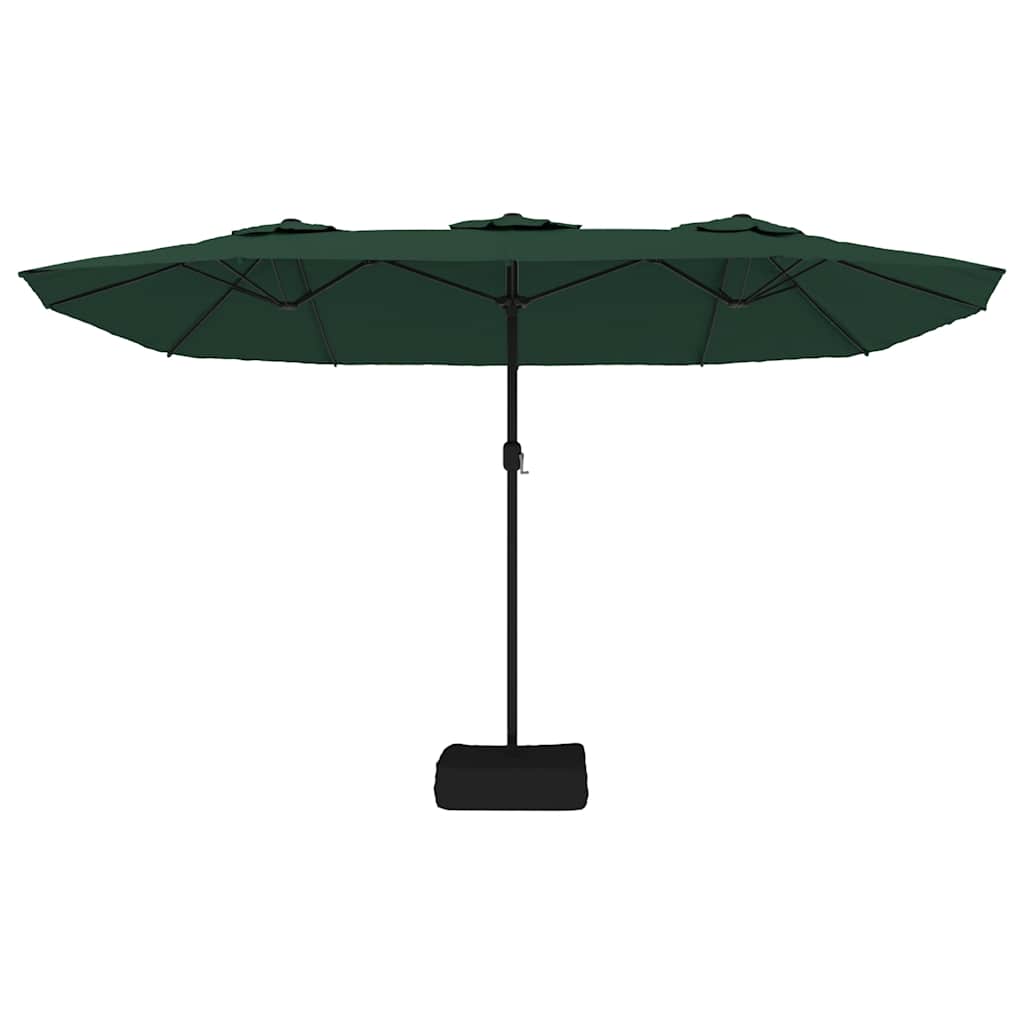 Double-Head Parasol Green 449x265 cm