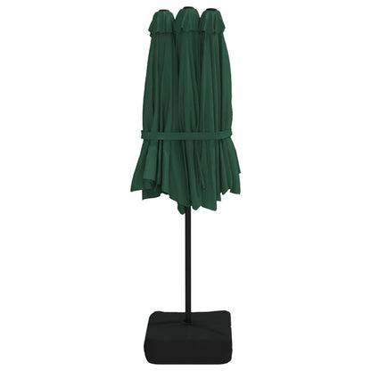 Garden Parasol | Green, Dark Grey | Polyester, Powder-Coated Iron | Large