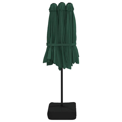 Double-Head Parasol Green 449x265 cm