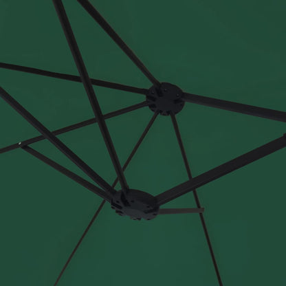 Garden Parasol | Green, Dark Grey | Polyester, Powder-Coated Iron | Large