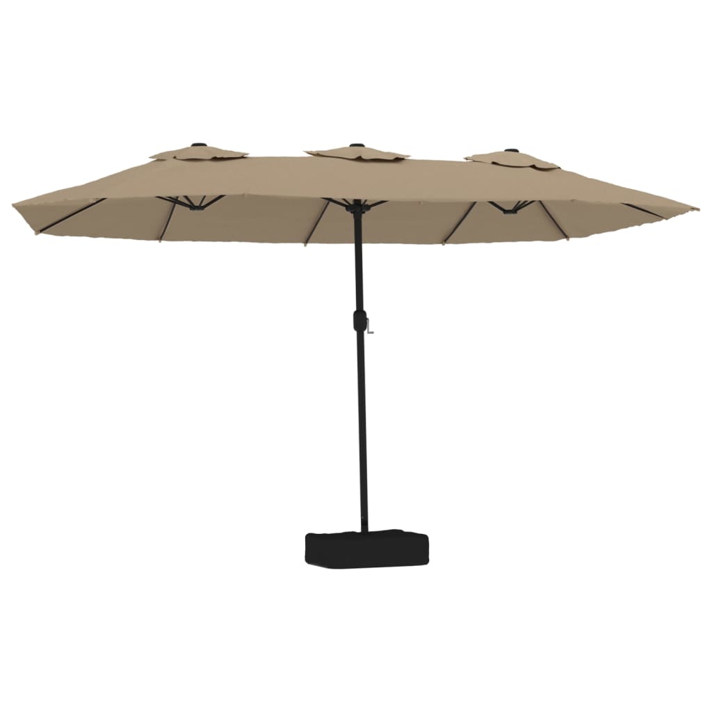 Double-Head Parasol Taupe 449x265 cm
