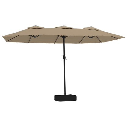 Double-Head Parasol Taupe 449x265 cm