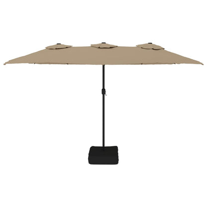 Double-Head Parasol Taupe 449x265 cm