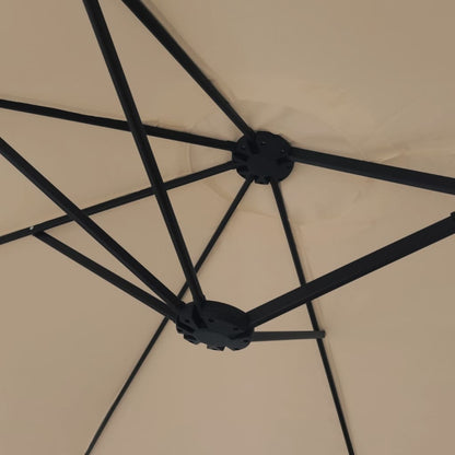 Double-Head Parasol Taupe 449x265 cm