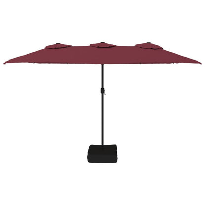 Double-Head Garden Parasol Bordeaux Red 449x265 cm