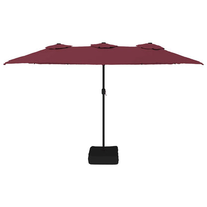 Double-Head Garden Parasol Bordeaux Red 449x265 cm