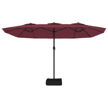 Double-Head Garden Parasol Bordeaux Red 449x265 cm